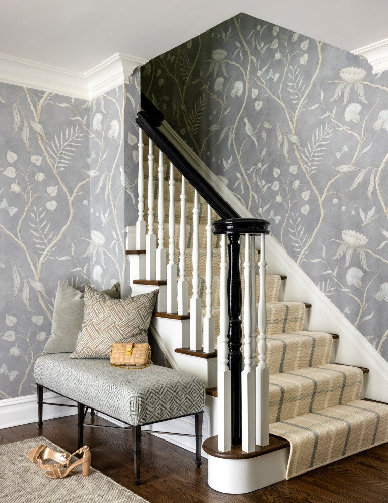 Example of a classic staircase design in New York