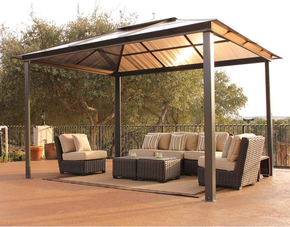STC 9 x 12 ft. Madrid Gazebo Modern Gazebos by Hayneedle