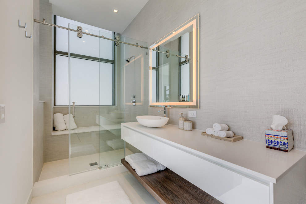 Miami Beach Condo Contemporary Bathroom Miami by Interiors By