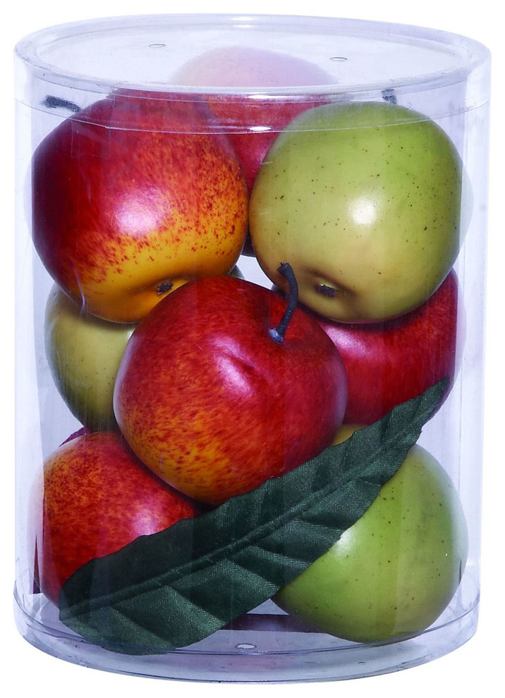 Gift Box Well Shaped Large in Lush Red and Green Apples