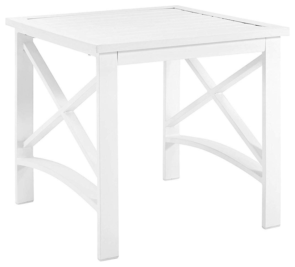 Kaplan Side Table White Contemporary Outdoor Side Tables by BisonOffice Houzz