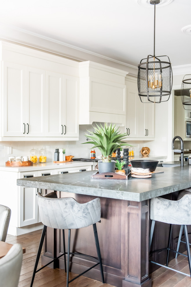 Inspiration for a transitional home design remodel in Toronto