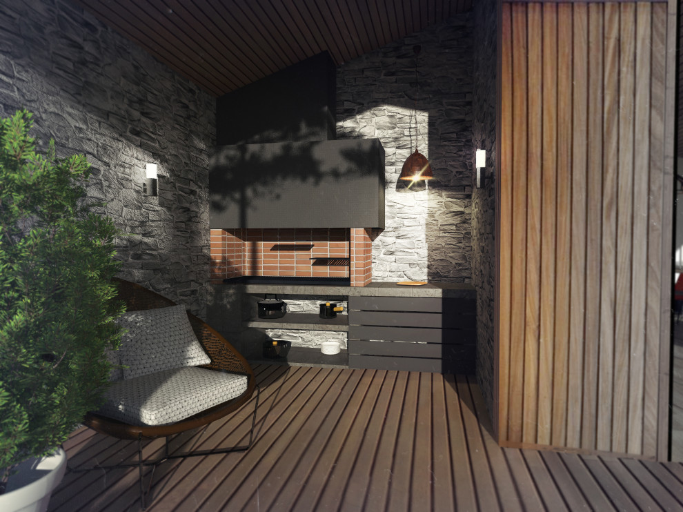 проект летней кухни с барбекю Liechtenstein