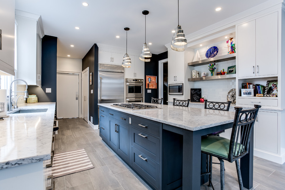Example of a transitional kitchen design in DC Metro