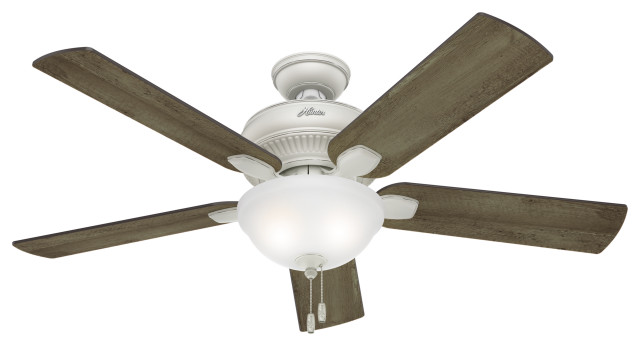 Hunter Fan Company 52 Matheston Cottage White Ceiling With Light Farmhouse Fans By Mylightingsource Houzz Hunter Fan Company 52 Matheston, Cottage Ceiling Fan