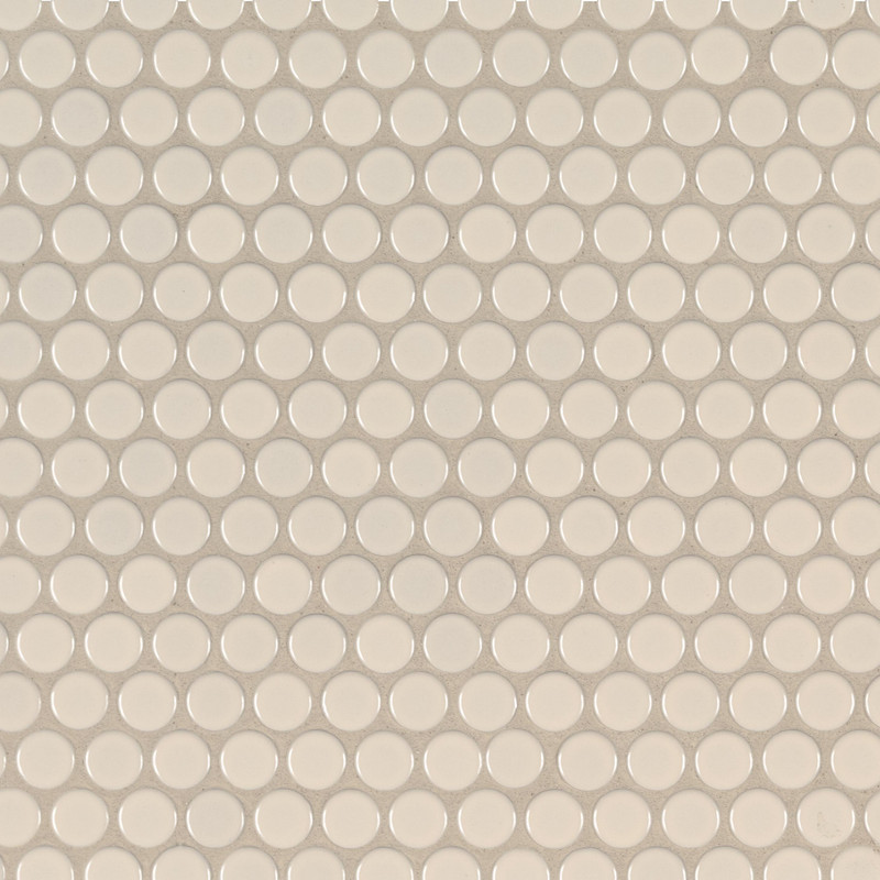 Almond Glossy Penny Round Porcelain Mosaic - Contemporary - Mosaic Tile ...