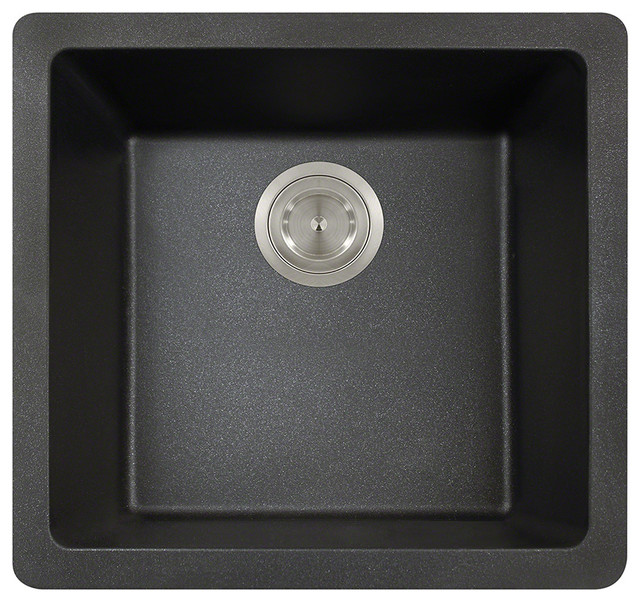 MR Direct 805-Black Single Bowl TruGranite Sink