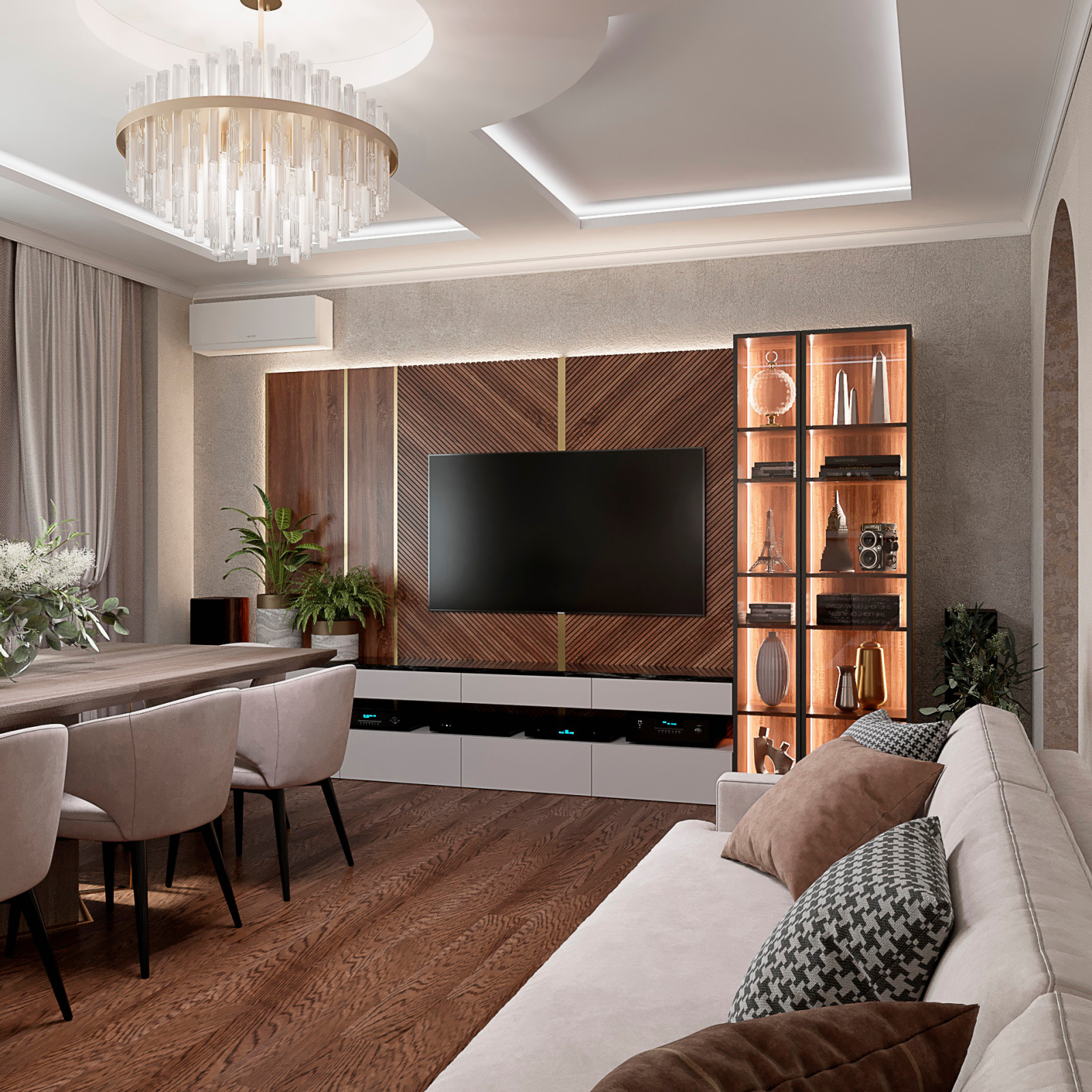 2023г. Интерьер частного дома 350 м2 в г. Новосибирск