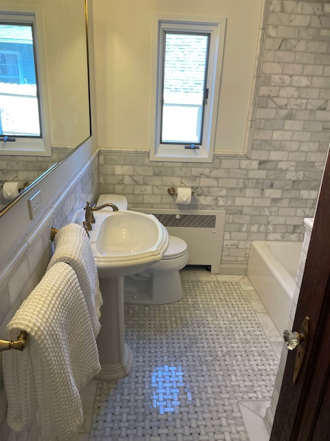 White Bathroom Design and Renovation