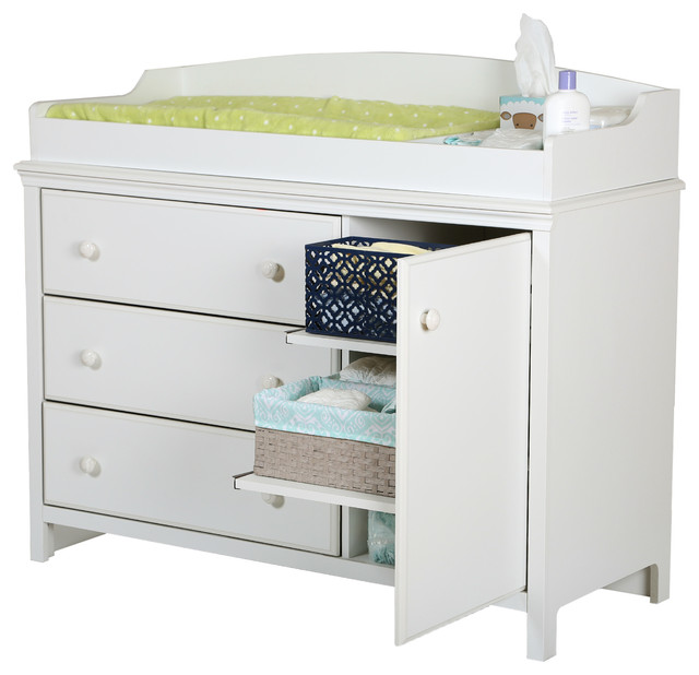 South Shore Cotton Candy Collection Changing Table, Pure White