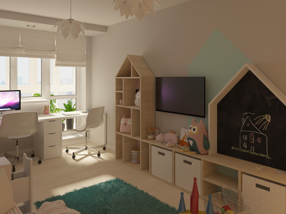 Светлая кварира с черными акцентами