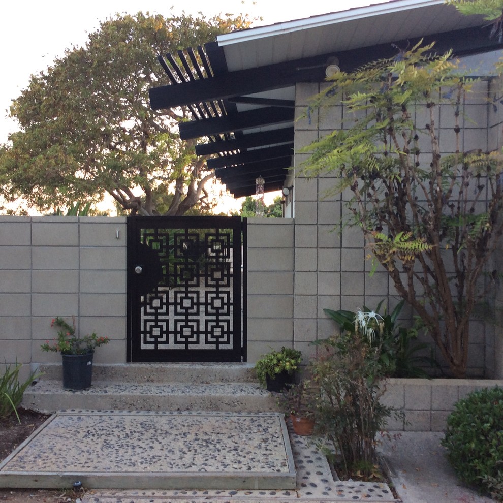 Mid Centery Wall and Gate - Midcentury - Exterior - Los Angeles - by