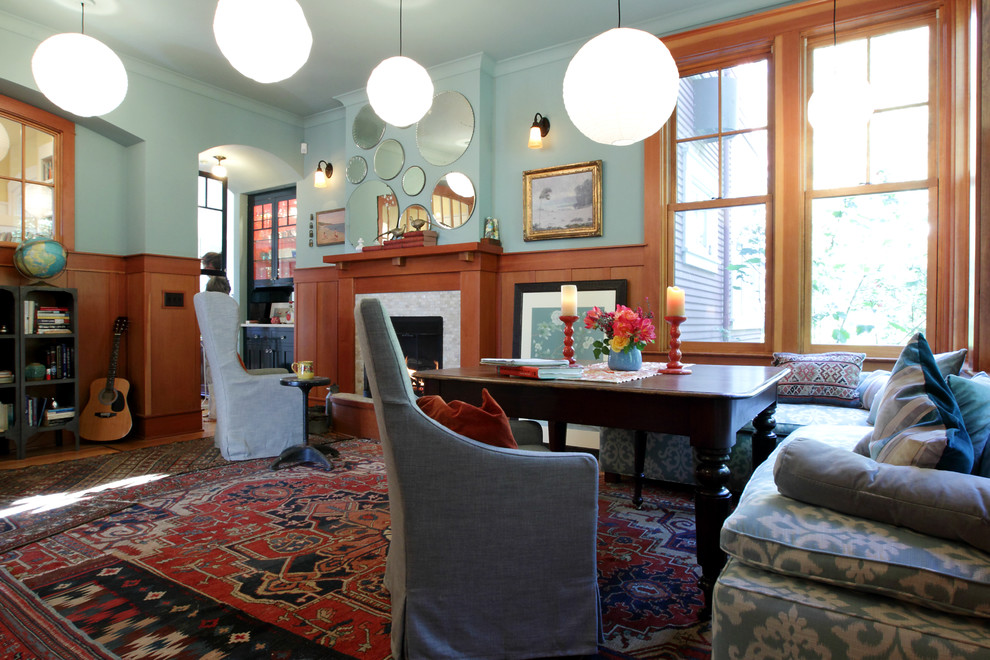 This is an example of a transitional dining room in San Francisco.