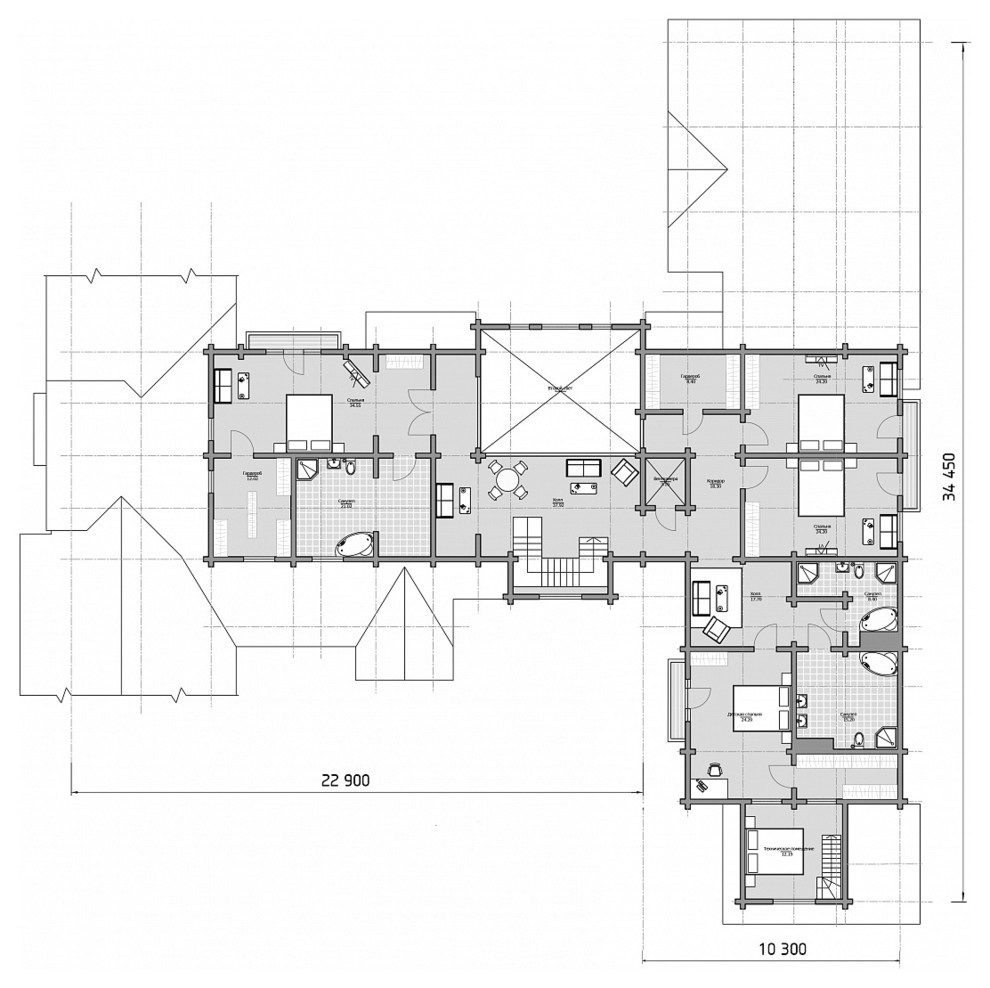 Дом из клееного бруса "Бенилюкс"