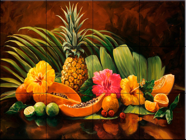 Tile Mural, Tropicana by Laurie Snow Hein