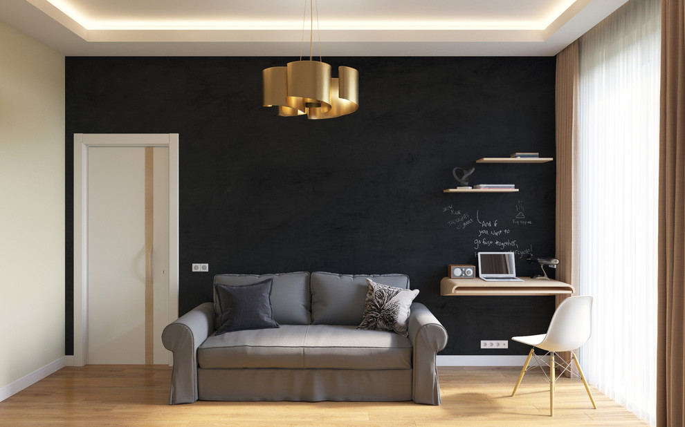 Дизайн таунхауса в КП "Академия Парк"    Кабинет расположен на 2-ом этаже, он ка