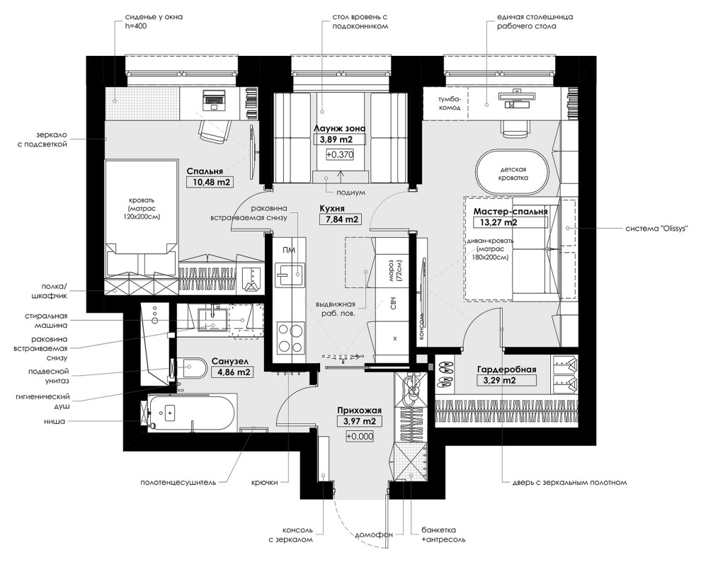 Квартира на Пионерской. Площадь 50м2