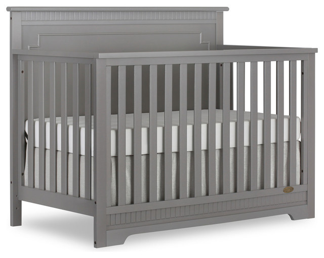 Dream On Me Morgan 5 in 1 Convertible Crib, Storm Gray