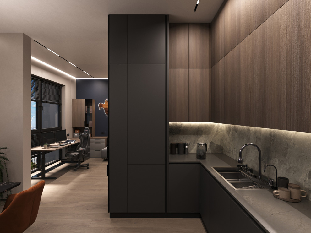 Дизайн интерьера квартиры 77 м2 с 2-мя санузлами и гардеробной