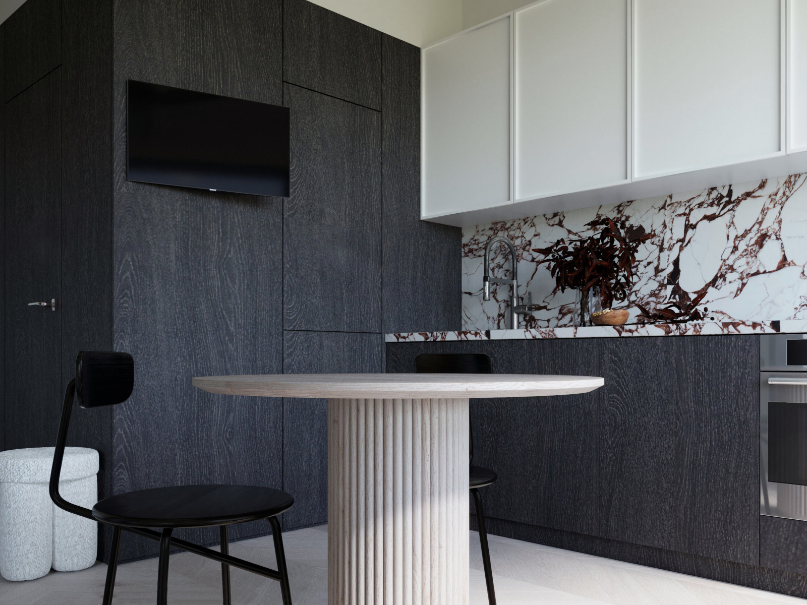 ЧЕРНО-БЕЛАЯ КВАРТИРА ДЛЯ ДЕВУШКИ