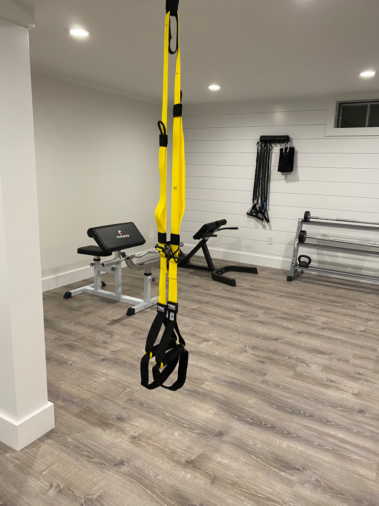This is an example of a modern home gym in Boston.