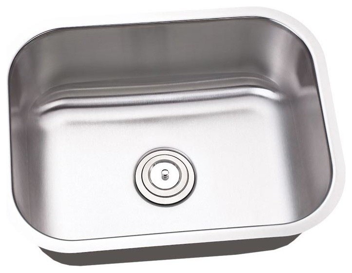 23" Stainless Steel Undermount Single Bowl Kitchen Island/Bar Sink