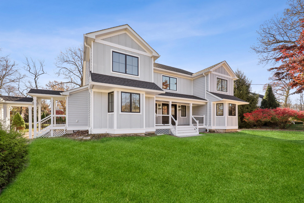 Modern Farmhouse Exterior | Second Floor Addition Wyckoff NJ
