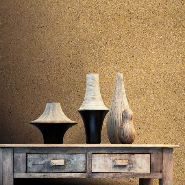 Gold Mica Stone Wallpaper, Sample - Rustic - Wallpaper - by Walls