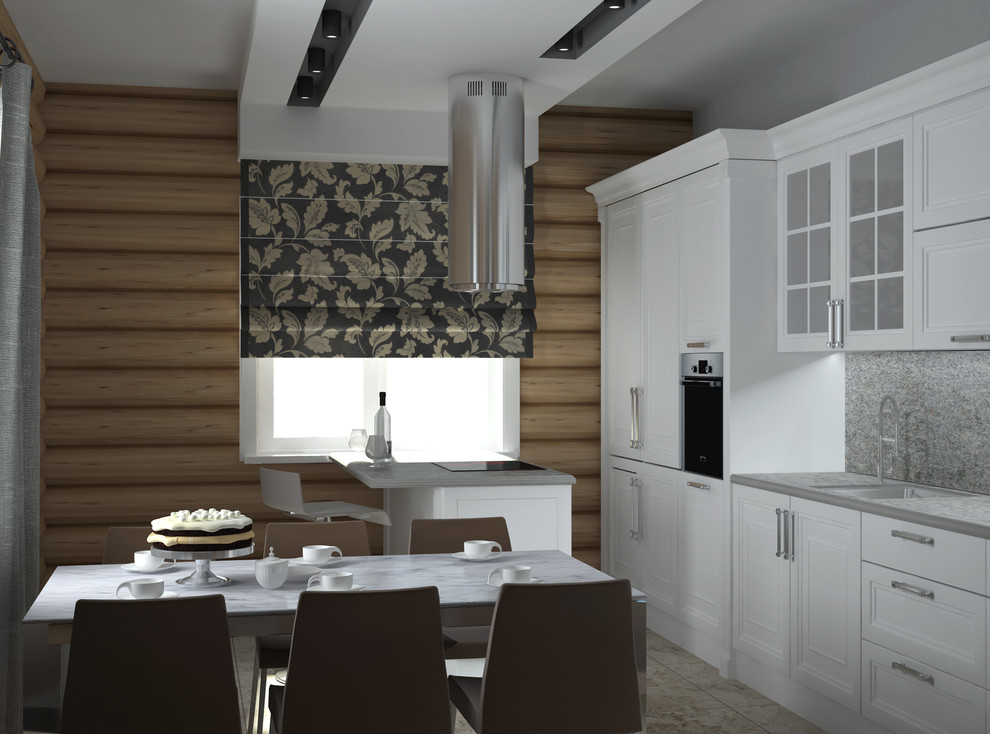 Современный интерьер в бревенчатом доме