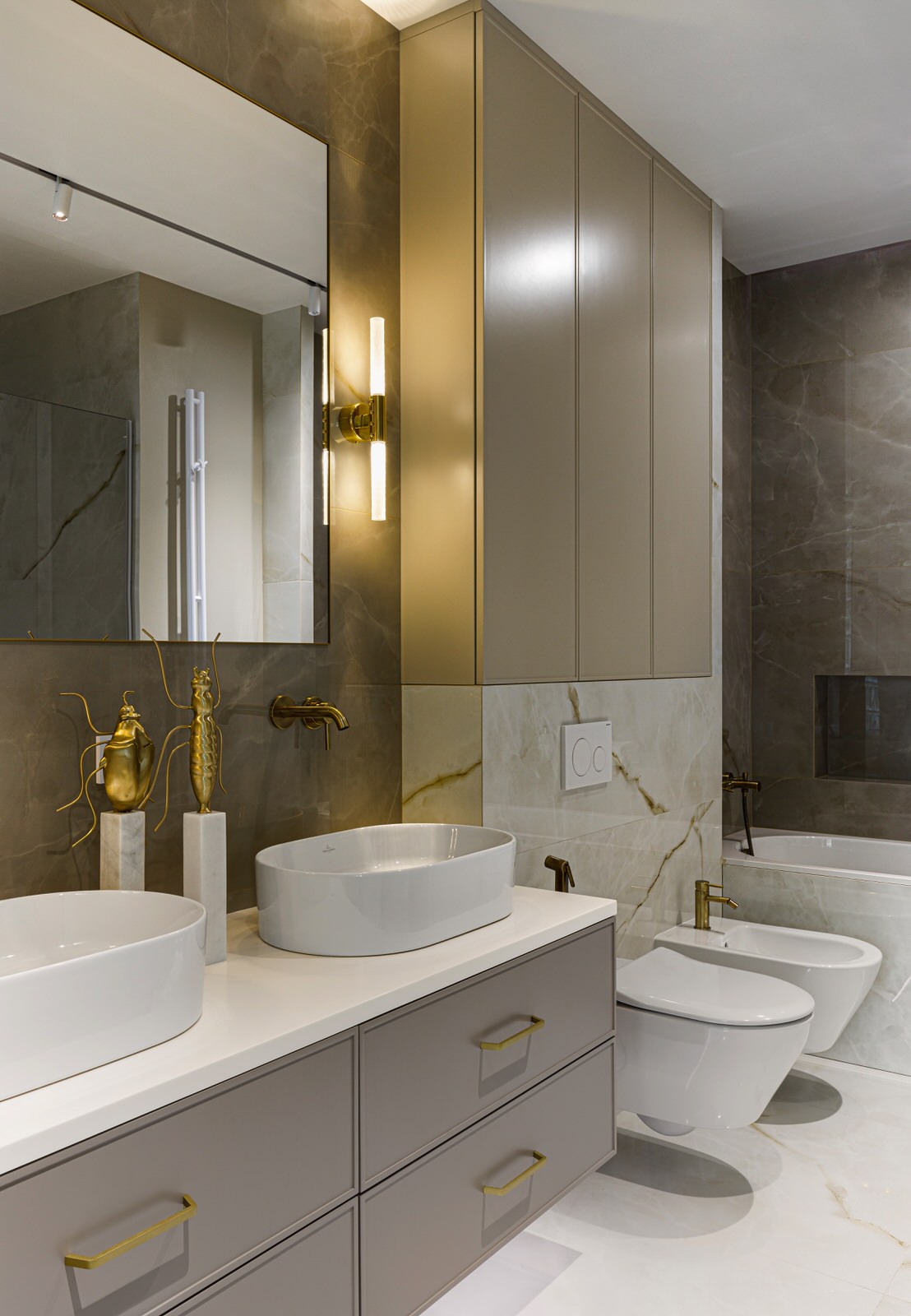 Современная классика реализованный дизайн-проект в ЖК "Прайм парк"