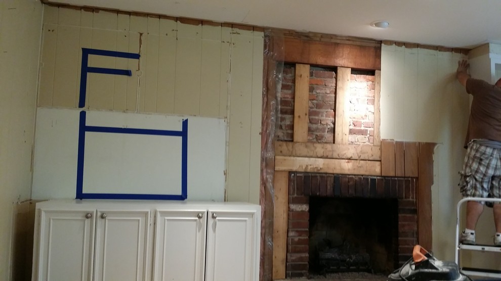 Adding windows to living room before and after