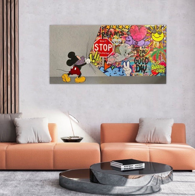 Сontemporary art painting, Graffiti, Pop Art, Street Art, Wall Interior design