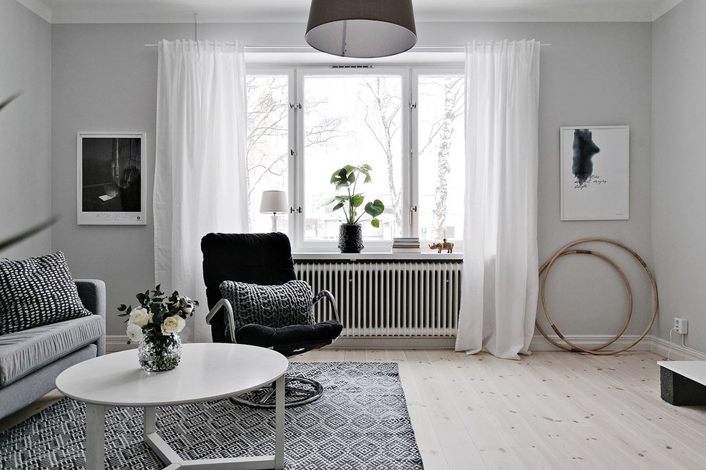 Inspiration for a scandinavian living room in Stockholm.