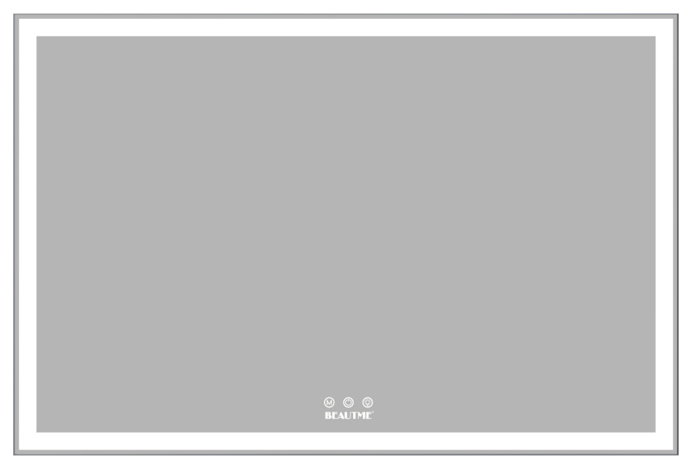 60x40" Rectangular Framed Wall Mounted LED Bathroom Vanity Mirror