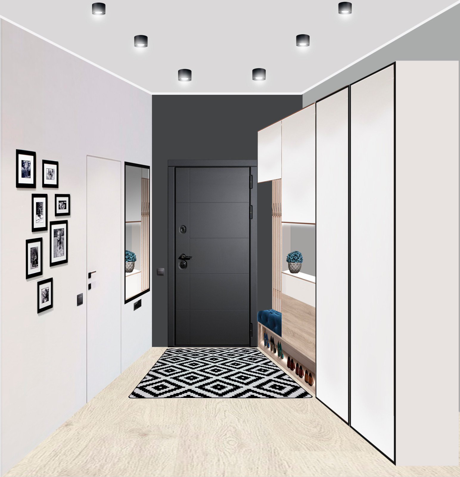 Квартира для отпуска. Эскизный проект.