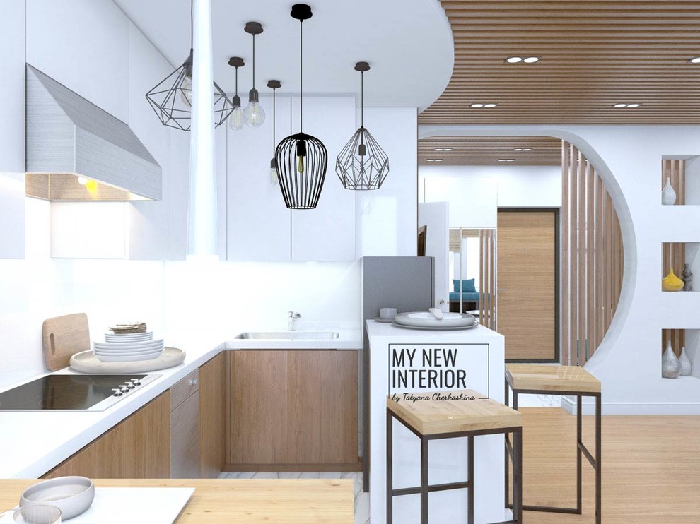 Дизайн квартиры студии 43 кв.м. в стиле минимализм