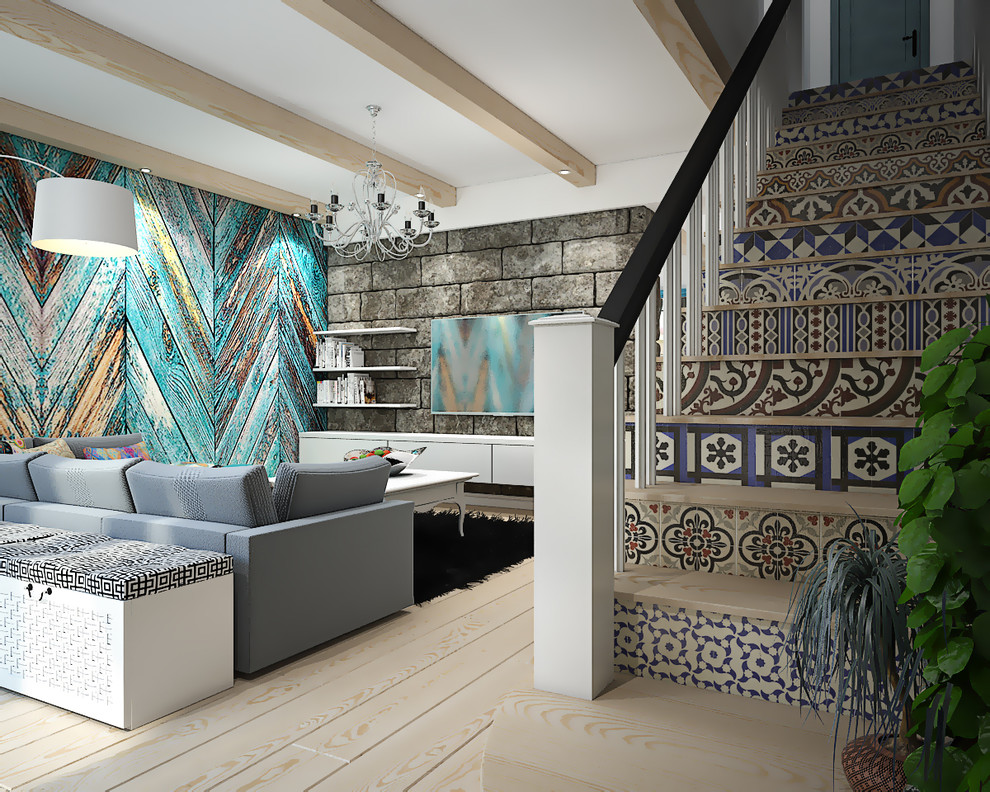 Таунхаус. Общая площадь 120 м2. Стиль Фьюжн.