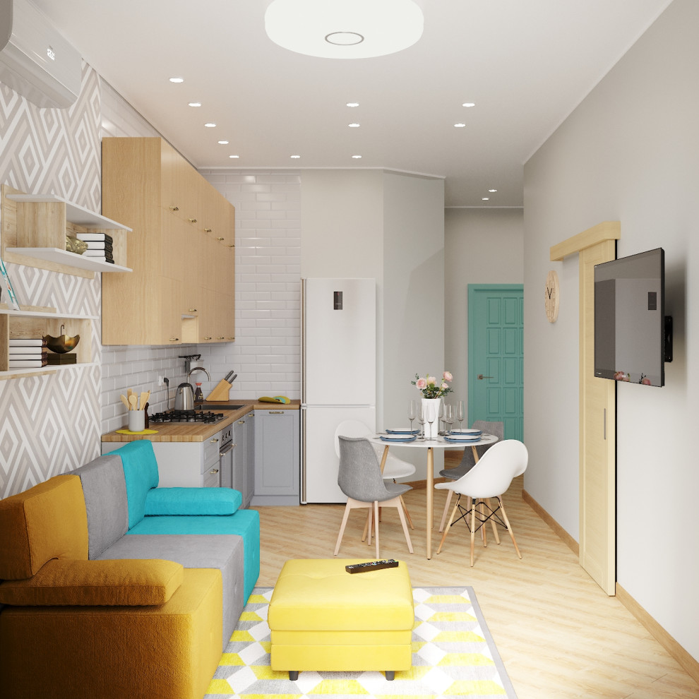 Визуализация кухни-гостиной