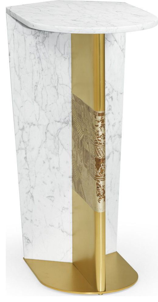 Fusion Contemporary & Brass Sofa Table Asian Console Tables by