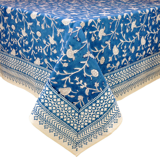 English Teal Tablecloth Traditional Tablecloths by Pacific & Rose