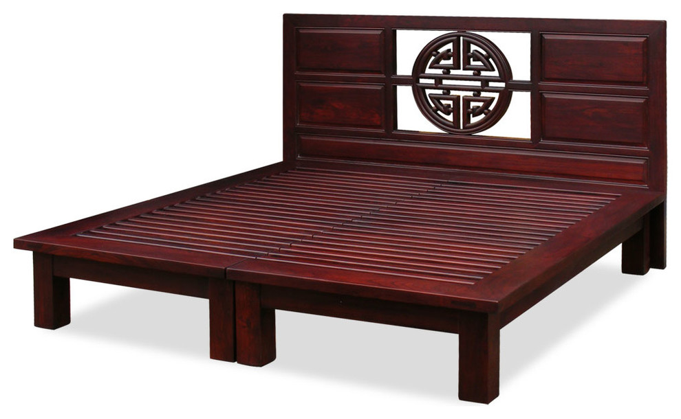 Elmwood Yuan King Platform Bed, Jaxon Queen Storage Bed With Upholstered Headboard Cappuccino