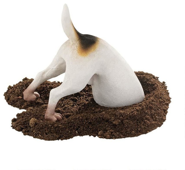 Head in a Hole Dog Home Garden Yard Statue Sculpture Figurine -  Contemporary - Garden Statues And Yard Art - by XoticBrands Home Decor |  Houzz