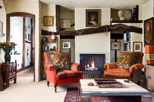 Eclectic Barn Conversion eklektisk-vardagsrum