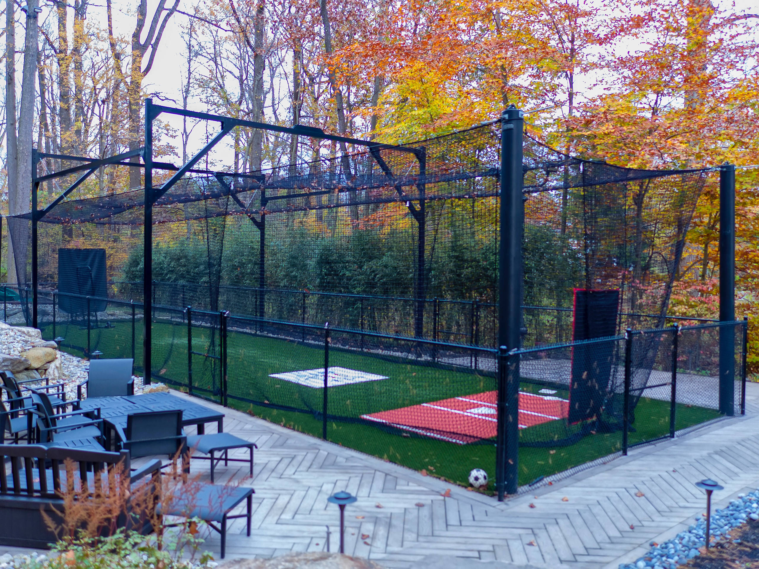 Backyard patio and lighting