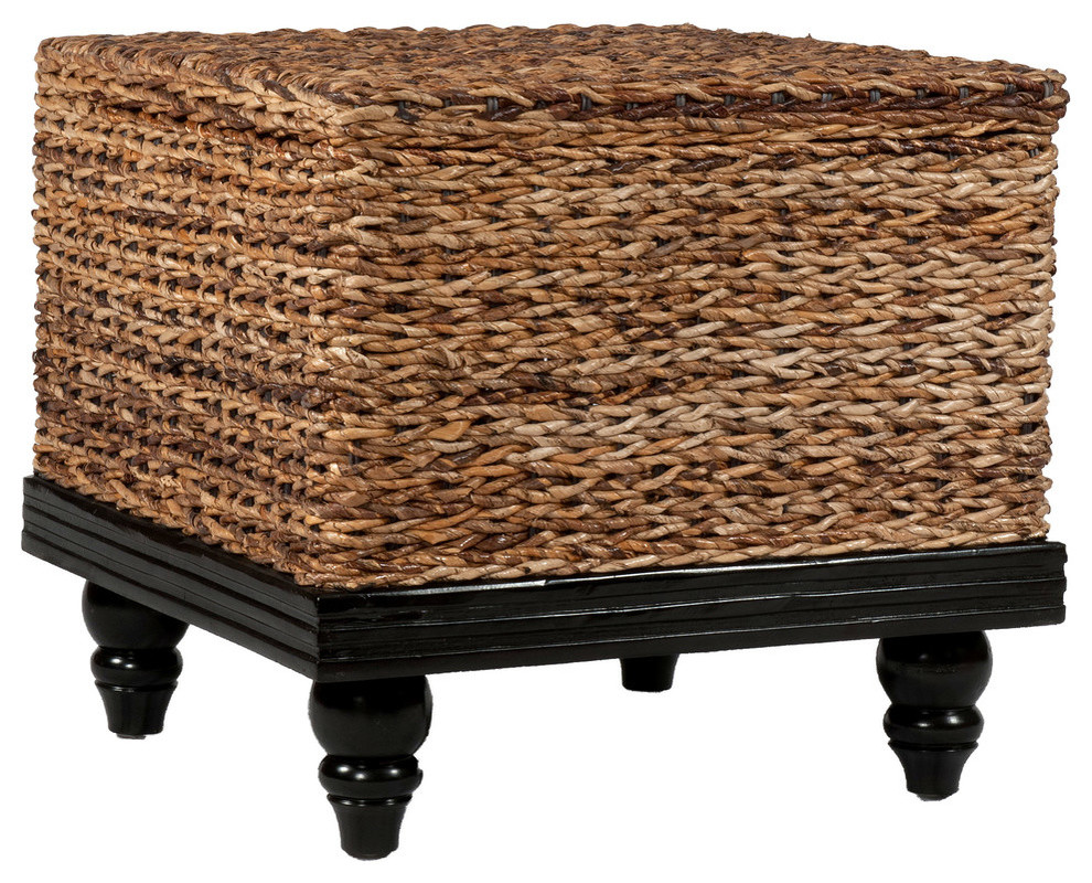 East At Main S Cambridge Brown Abaca Square Accent Table Tropical Side Tables And End Tables By Ecotessa