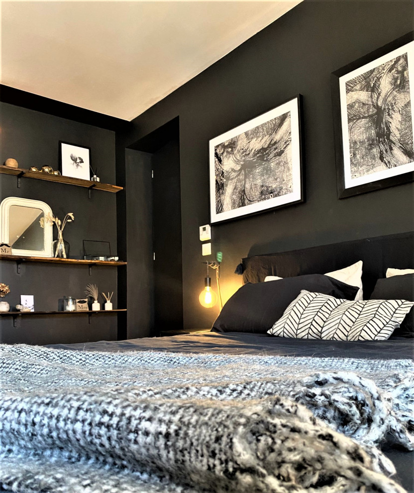 Chambre parentale noire & beige Bedroom Toulouse by AZ Concept 31 Houzz