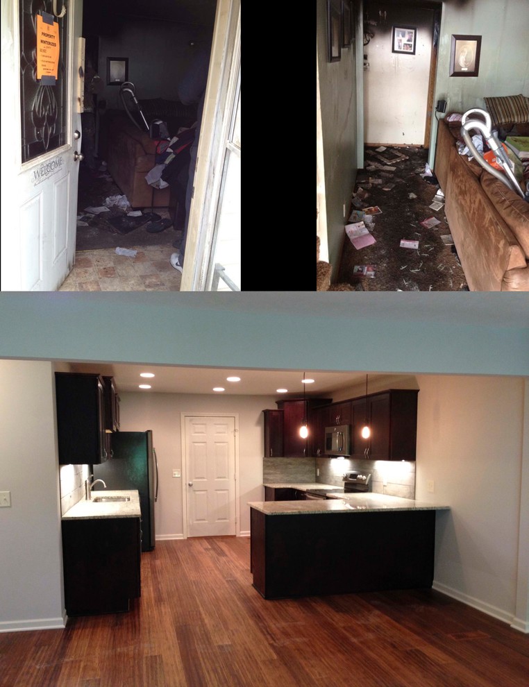 Home design - transitional home design idea in Omaha
