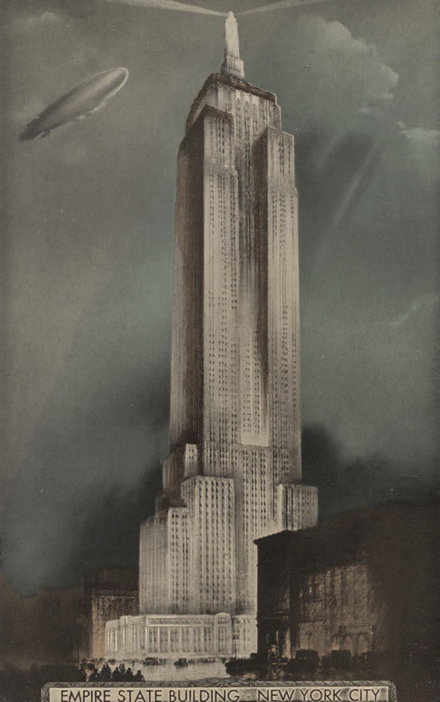 New York Ny Empire State Building And Blimp Print Traditional Prints And Posters By Lantern Press New York Ny Empire State Building And Blimp Print Traditional Prints And Posters By Lantern Press