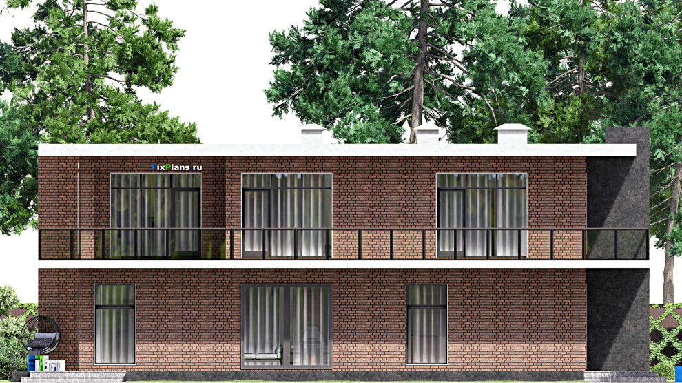 Проект двухэтажного дома 19х12 м S391м2 F-14822