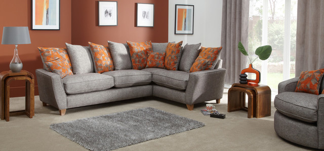 Lily Scatter Back Corner Sofa Contemporary Living Room